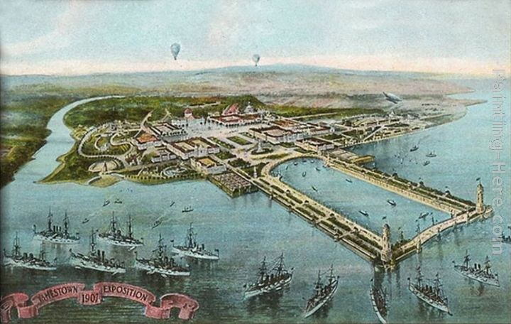 Norman Parkinson Illustration of Jamestown Exposition, Virginia